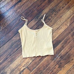 American Eagle Outfitters Orange Ribbed Crop Camisole